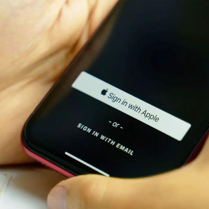 Sign-in screen for Apple ID on iPhone