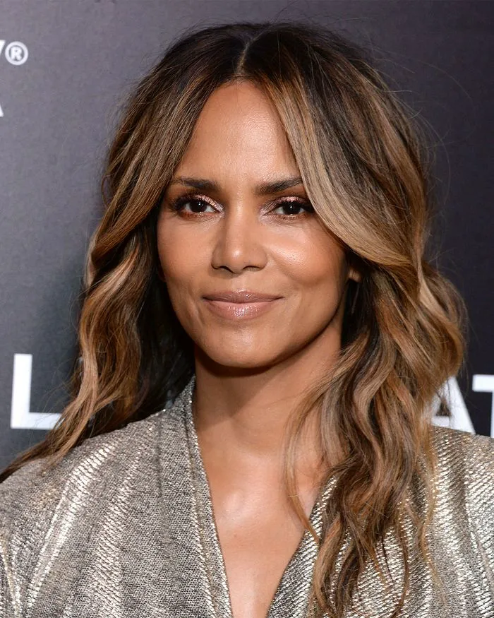 Halle Berry with curtain bangs