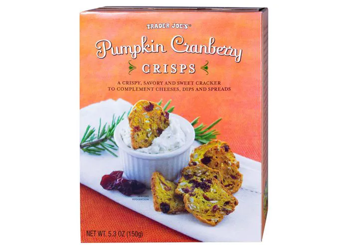 trader joes pumpkin cranberry crisps
