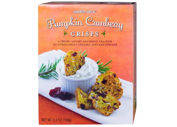 trader joes pumpkin cranberry crisps