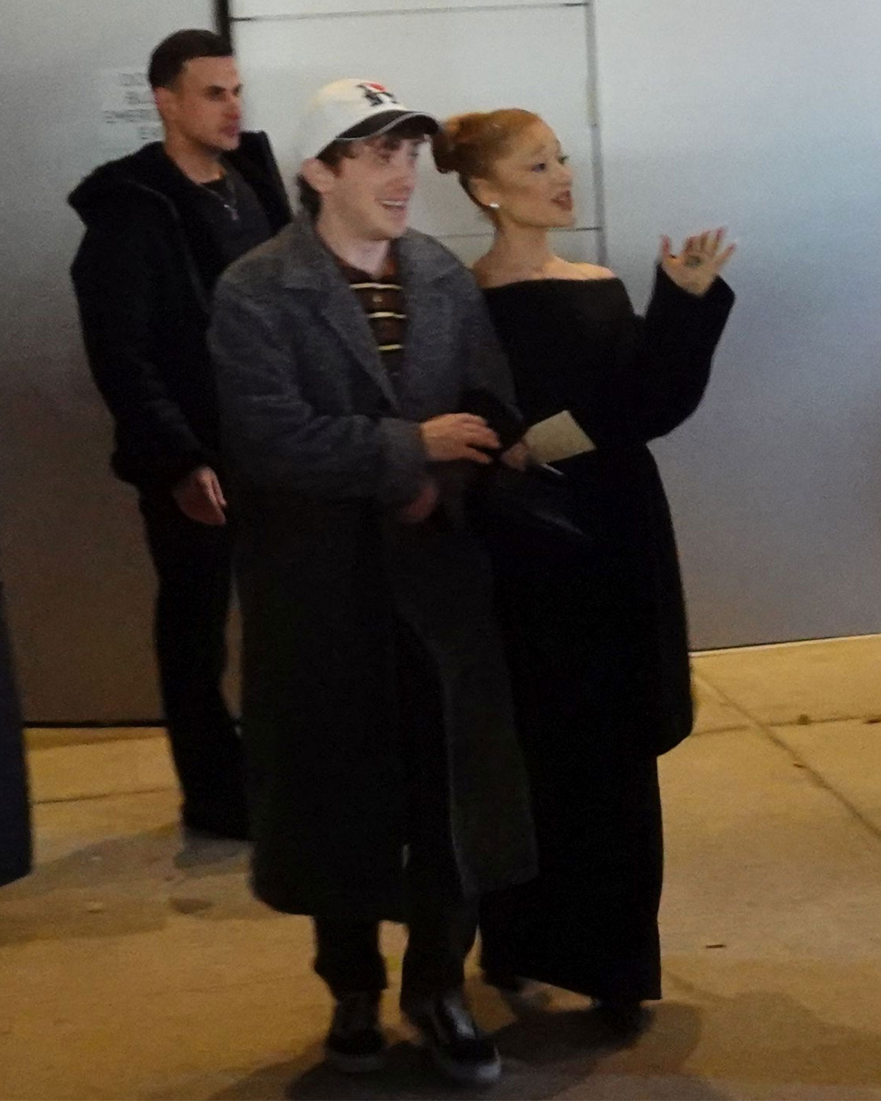 Ariana Grande and Ethan Slater leaving Wicked screening NYC