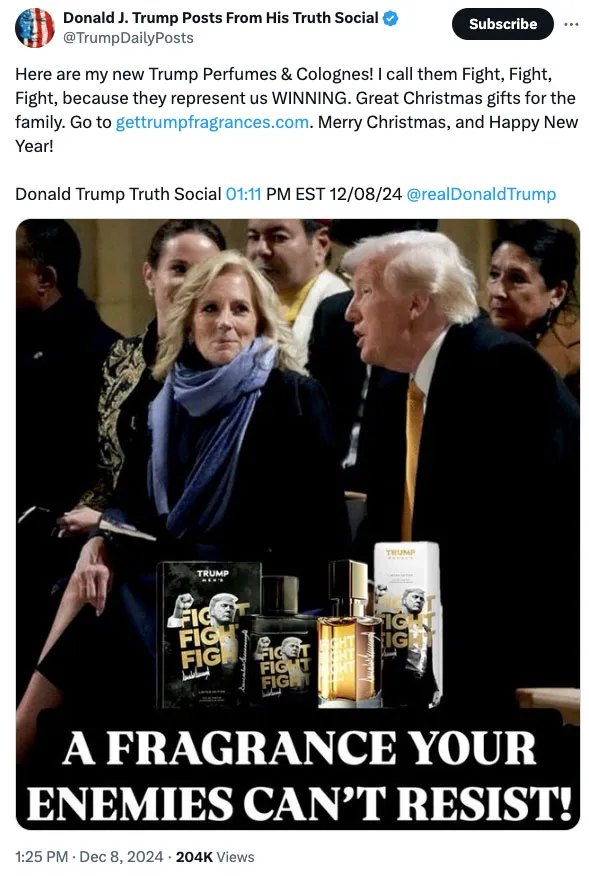 donald trump cologne