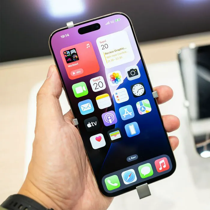 "iPhone 16 Pro Max displayed in a store"