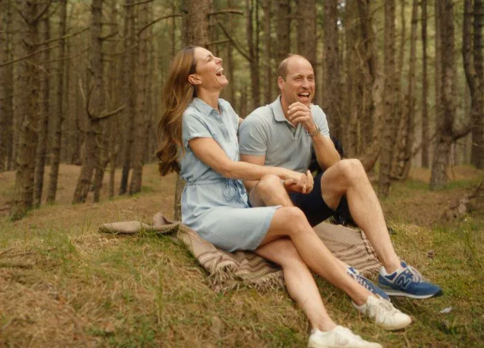 Prince William and Kate Middleton laughing in official video