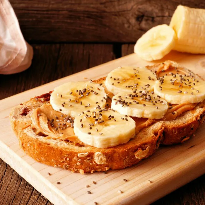 toast with banana and nut butter