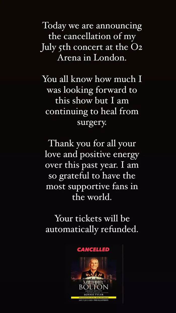 Michael Bolton Instagram Story healing