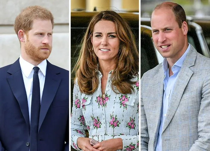 Kate Middleton with Prince William and Prince Harry