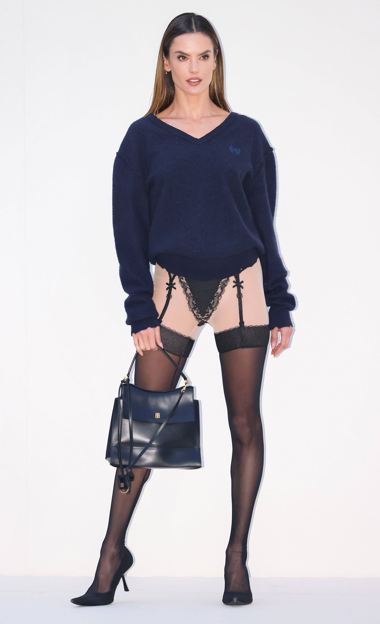 Alessandra Ambrosio Balenciaga Womenswear Fall Winter 2025 Paris Fashion Week