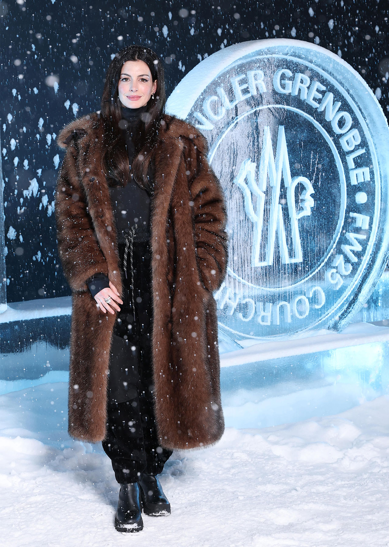 Anne Hathaway Moncler Grenoble Fall/Winter 2025 show Paris Fashion Week