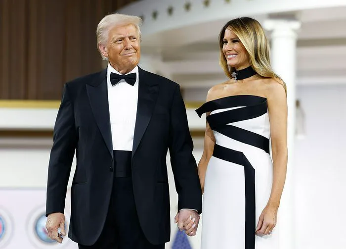Melania and Donald Trump at the 2024 Inaugural Ball
