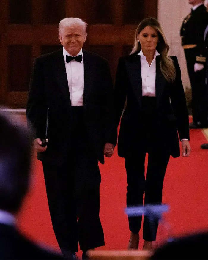 Donald and Melania Trump at the National Governors Association Dinner