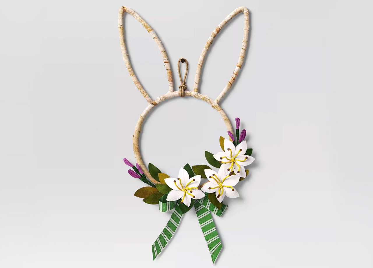 Easter bunny decorative wreath