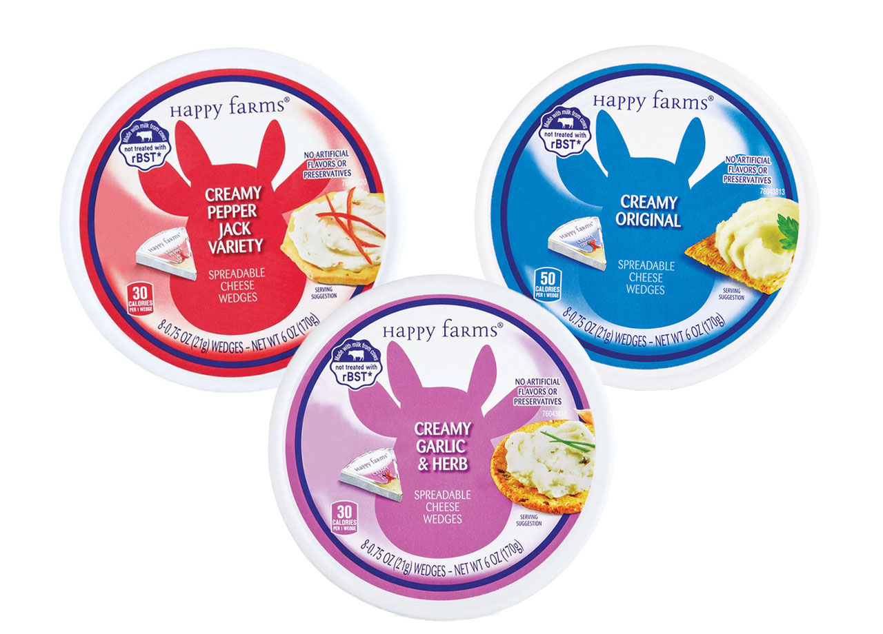 aldi happy farms spreadable cheese wedges