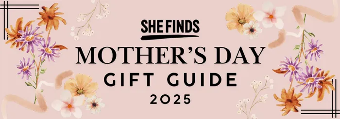 Mother's Day 2025 promotional banner with floral design
