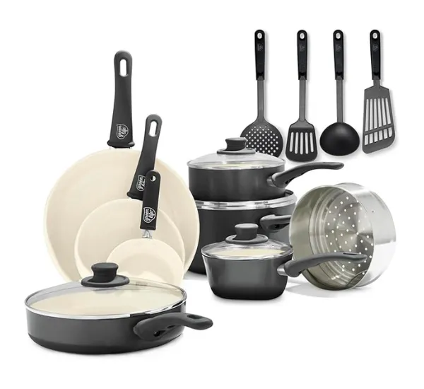 GreenLife 16-Piece Cookware Set for eco-friendly cooking