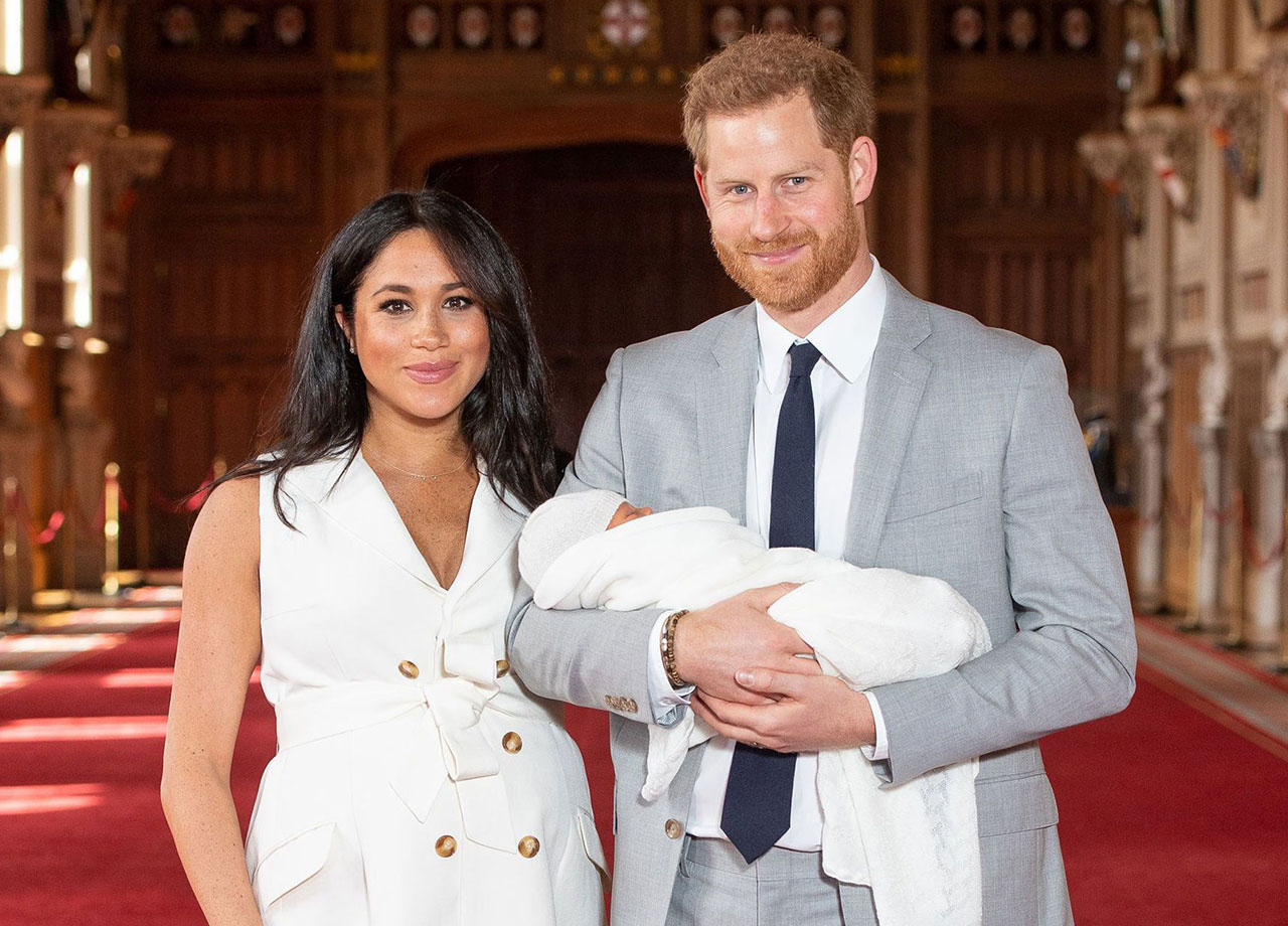 Meghan Markle and Prince Harry with newborn son Prince Archie