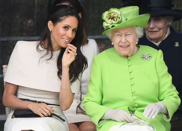 Meghan Markle and Queen Elizabeth II visit Mersey Gateway Bridge
