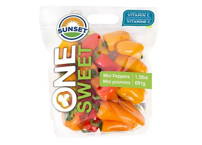 Sweet mini peppers from Sam's Club produce section.