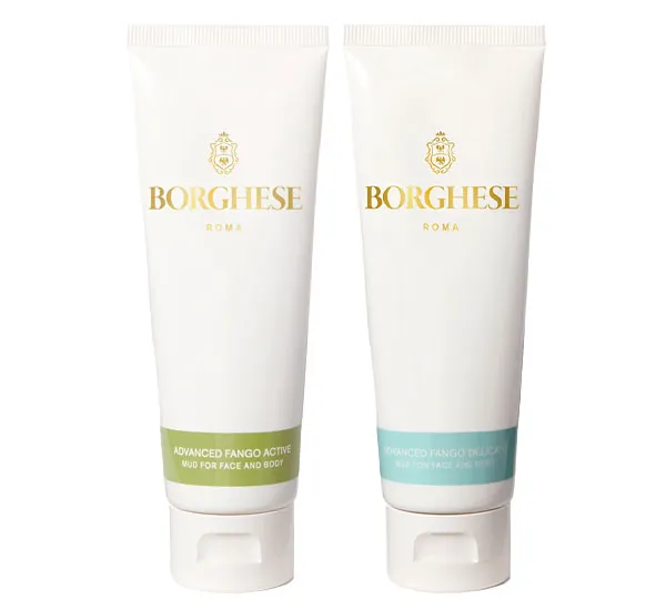 Travel-size Borghese mud masks for skincare on-the-go