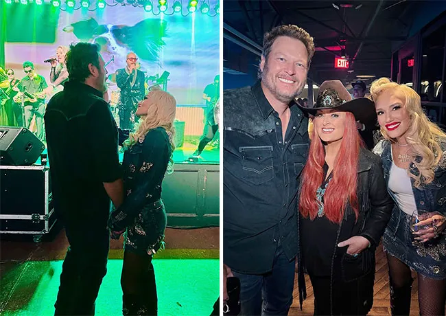 Gwen Stefani with Blake Shelton and Wynonna Judd