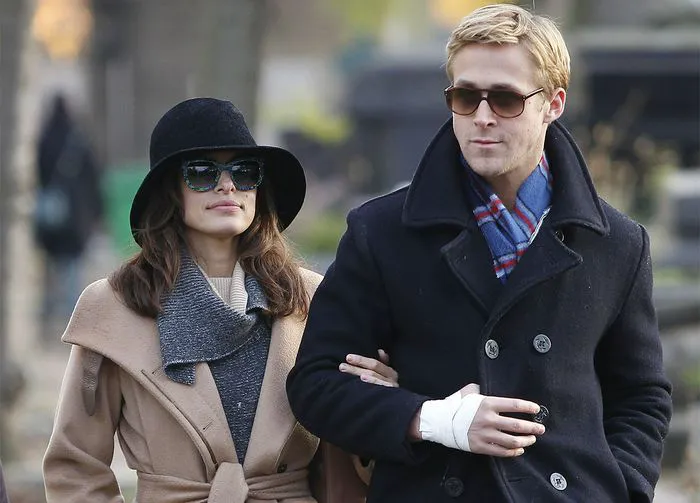 Eva Mendes and Ryan Gosling in Paris 2011