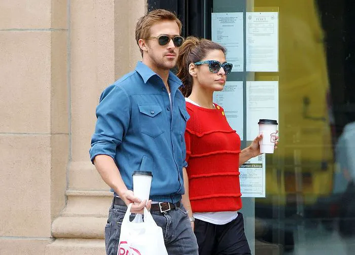 Eva Mendes and Ryan Gosling in NYC 2012