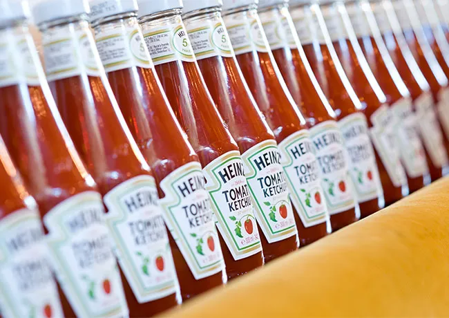 bottles of ketchup