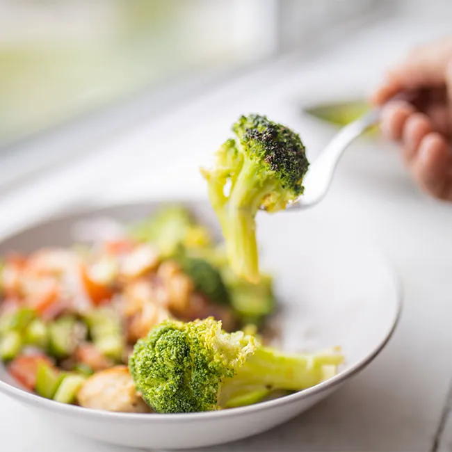 forkful of broccoli