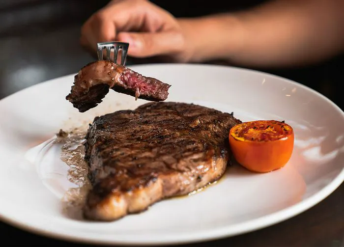 steak on plate