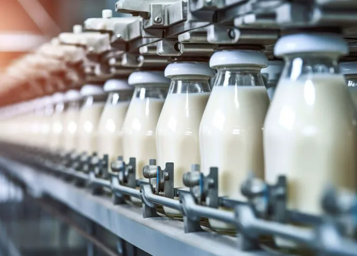 bottles of milk