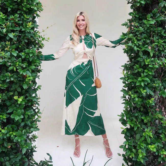 ivanka green dress Ivanka Trump Wears Green Skirt Suit & Hat at Trump Inauguration 2025