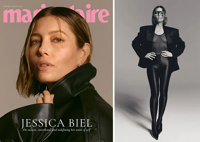 Jessica Biel Marie Claire UK cover and editorial