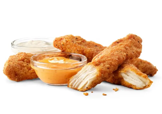 Delicious McDonald's McCrispy Strips on a plate
