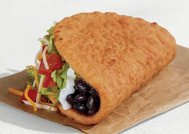 Black Bean Chalupa Supreme from Taco Bell with crispy shell