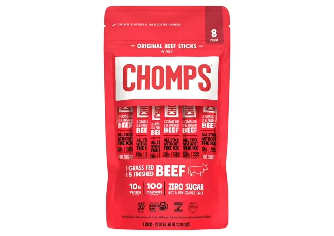 Original beef sticks by Chomps available at Walmart.