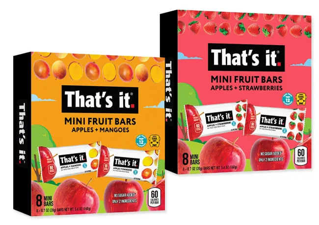 Mini fruit bars by That’s It, found at Walmart.