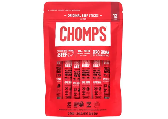 Beef Chomps sticks by Costco for on-the-go snacks