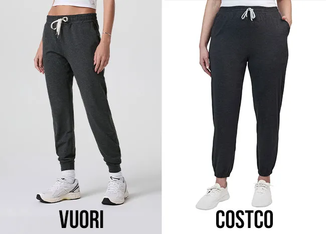 Vuori Women's DreamKnit™ joggers dupe by Costco Kirkland Signature.