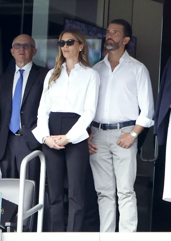 "Donald Trump Jr. and Bettina Anderson attending the FIFA Club World Cup 2025"