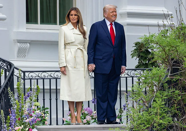 Donald Trump and Melania Trump Easter