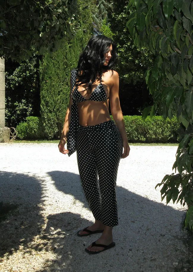 Kylie Jenner polka dot outfit