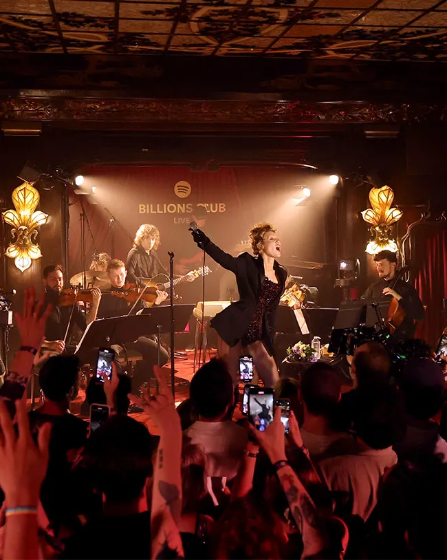 Miley Cyrus performing live at Spotify Presents event
