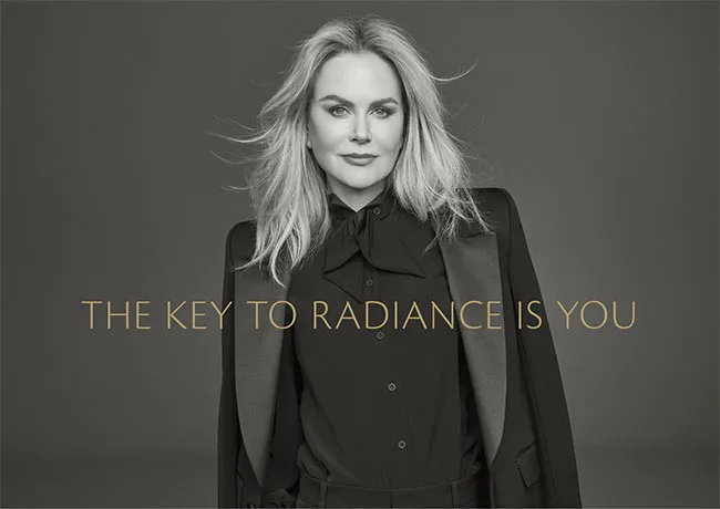"Nicole Kidman in a beauty campaign for Clé de Peau Beauté"