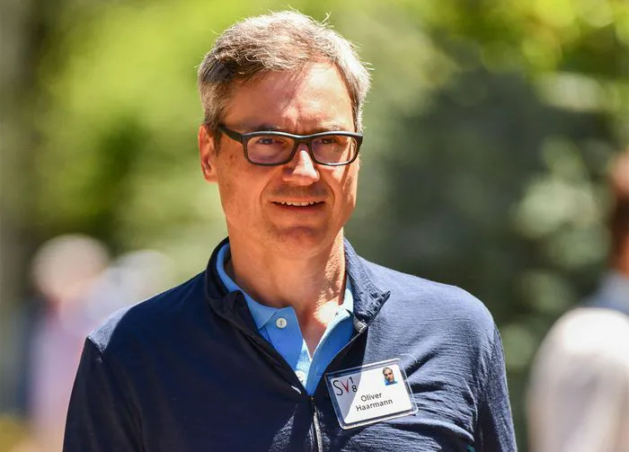 Oliver Haarmann speaking at the Allen Company Sun Valley Conference.