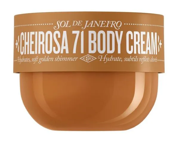 Sol de Janeiro body cream with tropical scent.