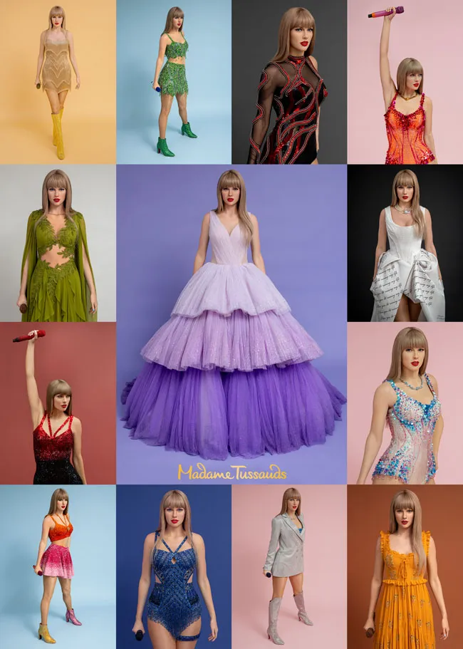 Taylor Swift Eras Madame Tussauds waxwork figures