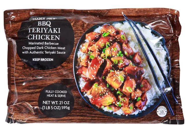 Trader Joe's BBQ teriyaki chicken meal prep option.
