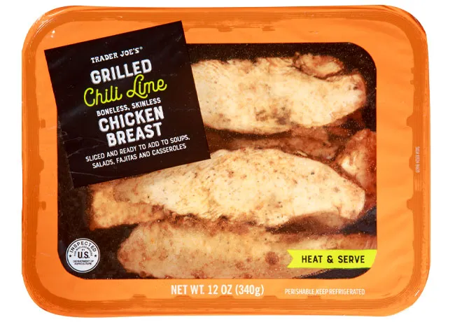 Trader Joe's chili lime chicken ready-to-cook meal option.