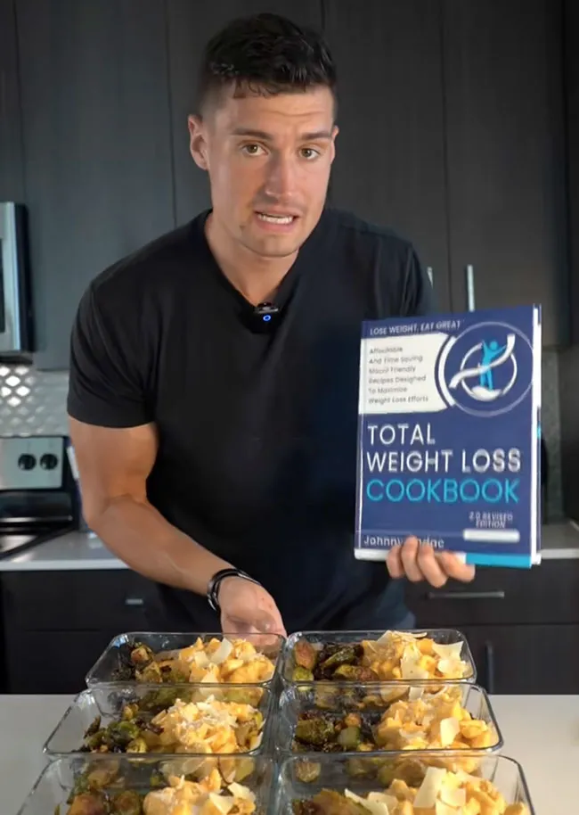 Cheesy buffalo chicken smashed potatoes with roasted Brussels sprouts