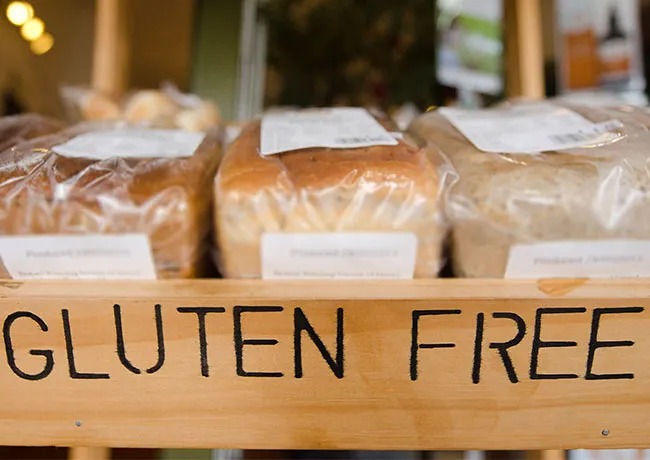 Gluten-free bread available at a grocery store